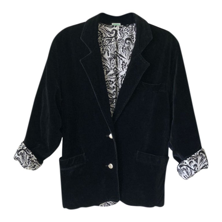Blazer femme velours noir online