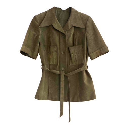 Suede safari jacket