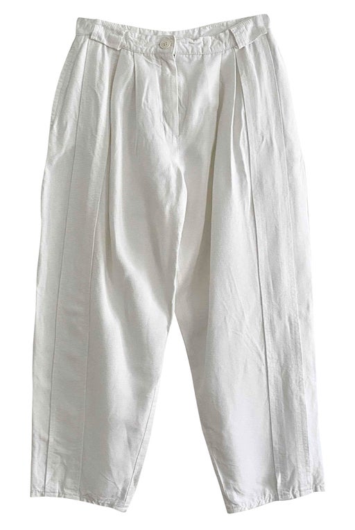 White fluid pants