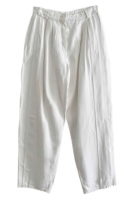 White fluid pants