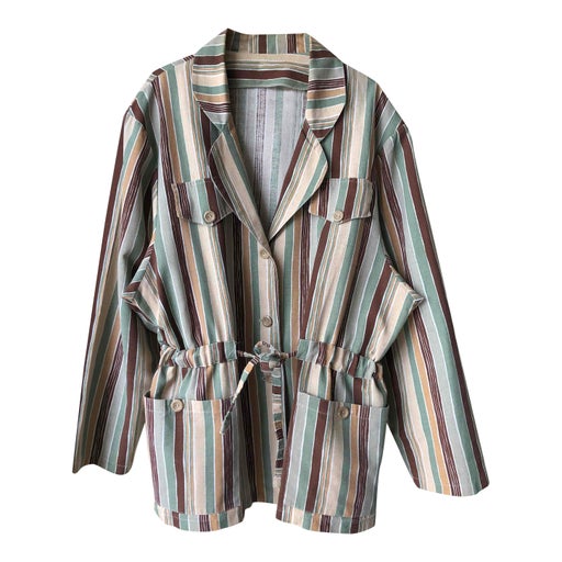Striped linen jacket
