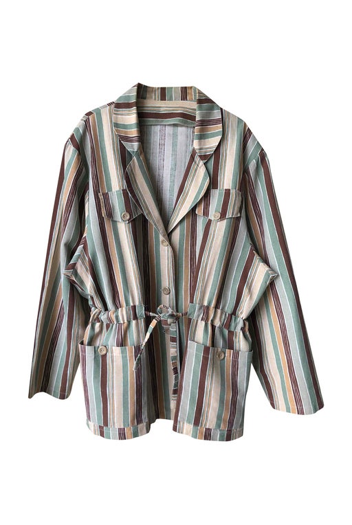 Striped linen jacket