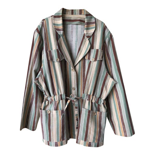 Striped linen jacket for women | Imparfaite