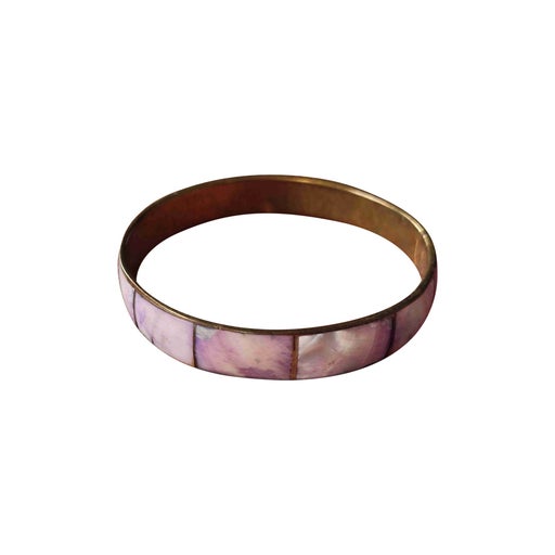 Mother-of-pearl and brass bracelet