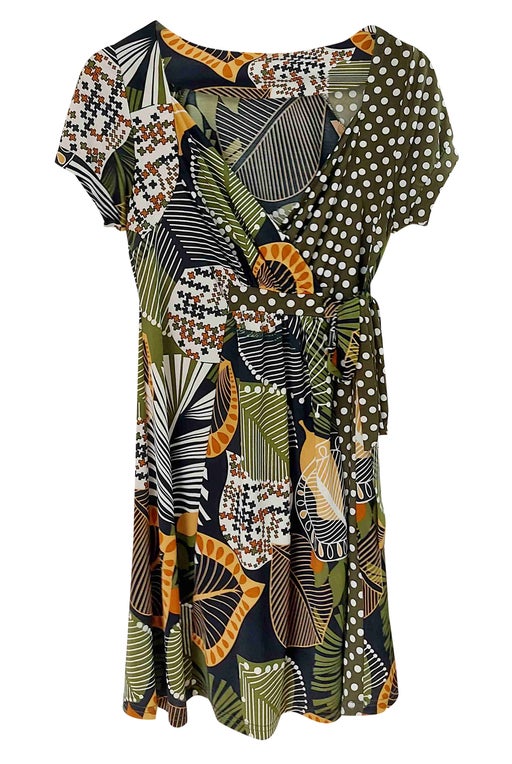 Sublime wrap-effect patterned dress