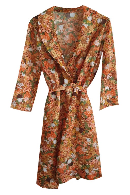 Floral dressing gown