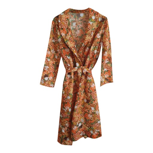 Floral dressing gown