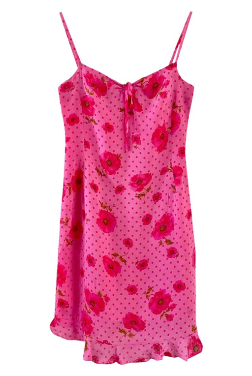 Dress with polka dots and flowers