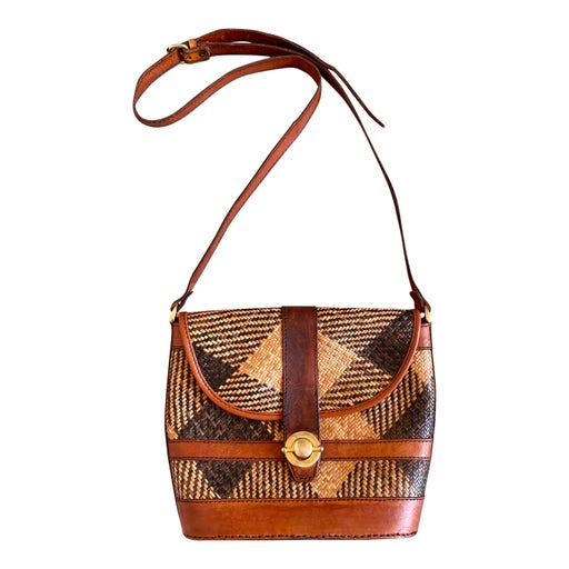 Sac en cuir et osier