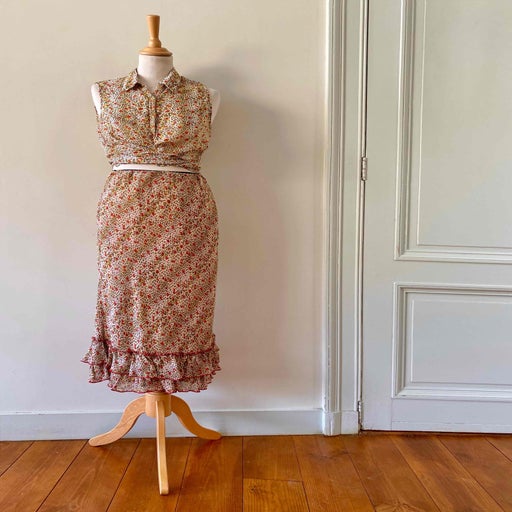 Jupe midi léopard