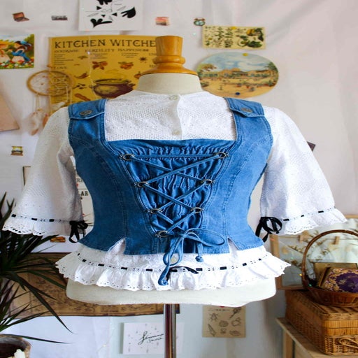 Top corset en coton