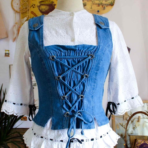 Top corset en coton
