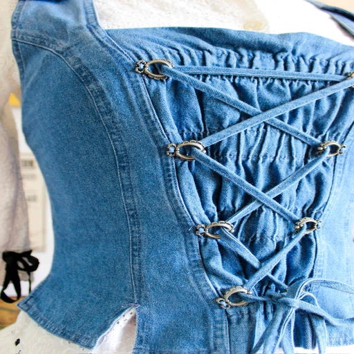 Top corset en coton