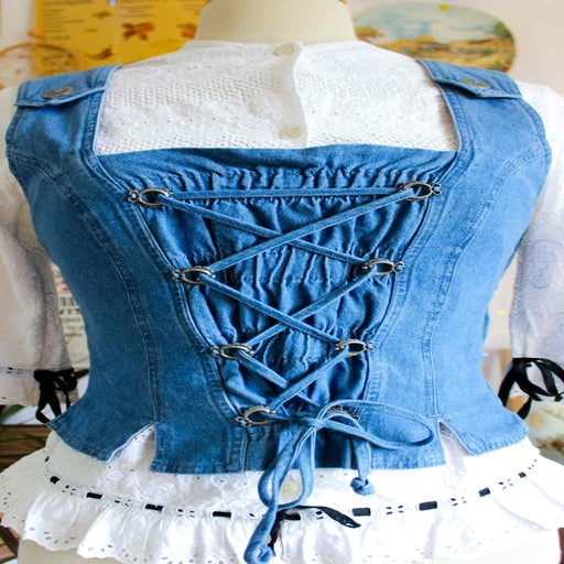 Top corset en coton