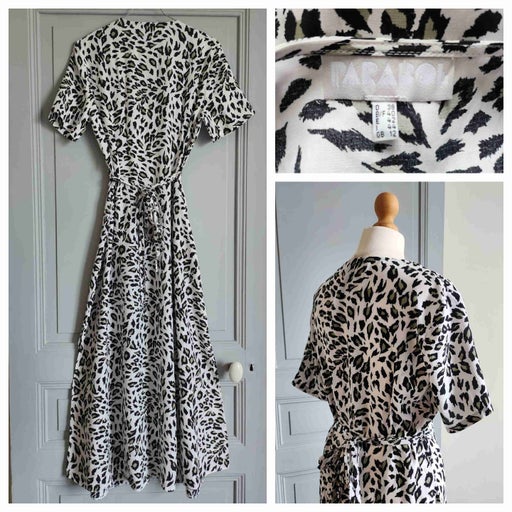 Robe midi léopard