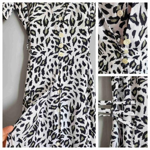 Robe midi léopard