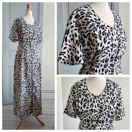 Robe midi léopard