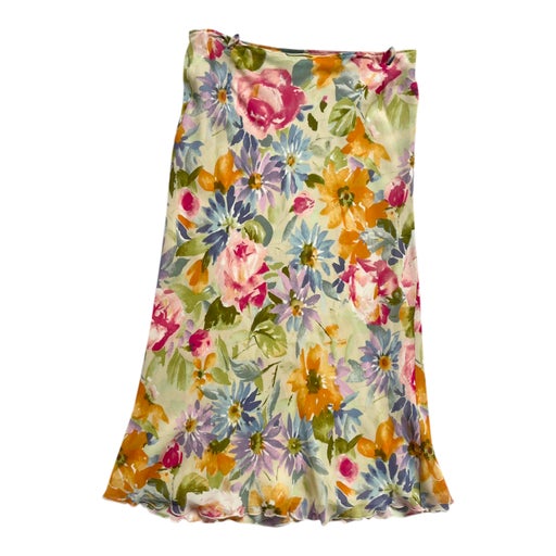 Jupe midi à fleurs