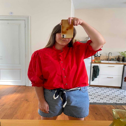 Blouse en coton mélangé