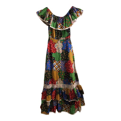 Robe longue en patchwork