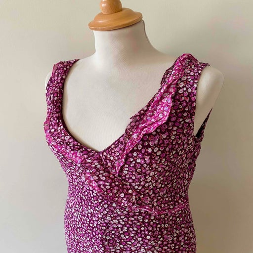 Robe midi à fleurs