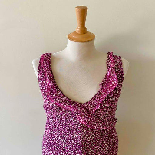 Robe midi à fleurs