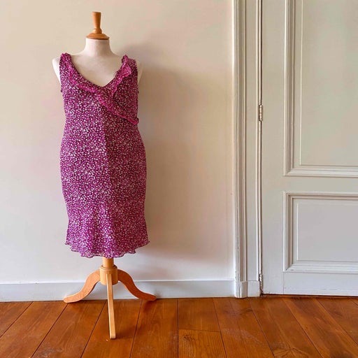 Robe midi à fleurs