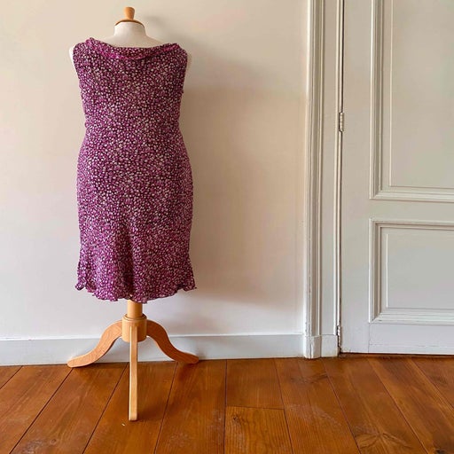 Robe midi à fleurs