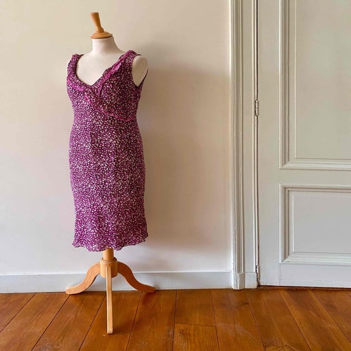 Robe midi à fleurs