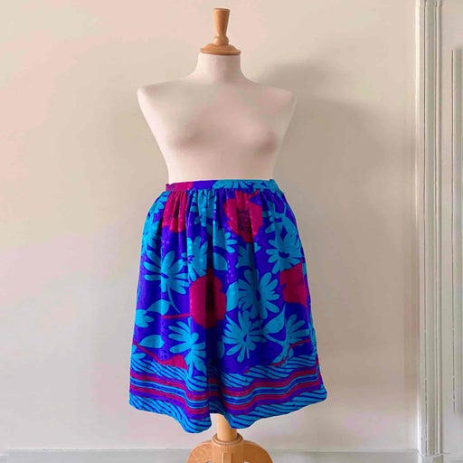 Jupe midi en soie