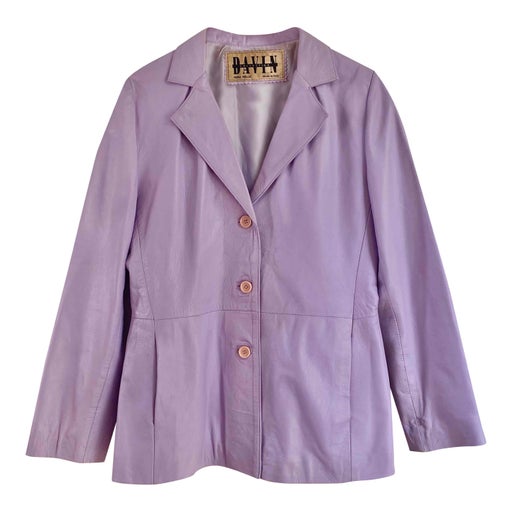 Lilac Leather Blazer
