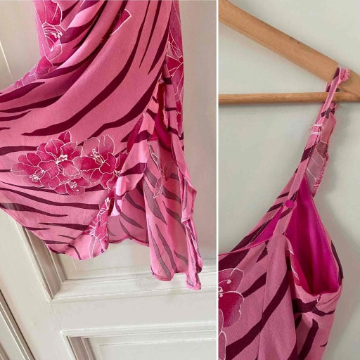 Robe midi zébrée
