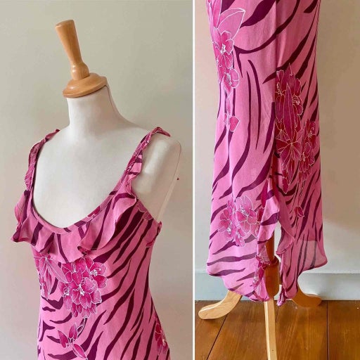 Robe midi zébrée