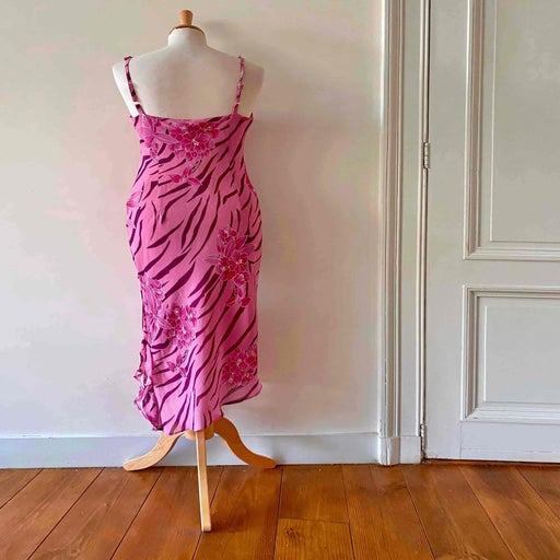 Robe midi zébrée