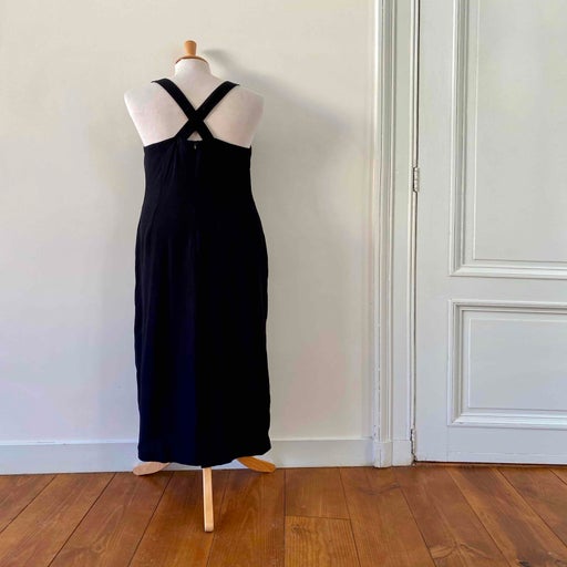 Robe longue en satin