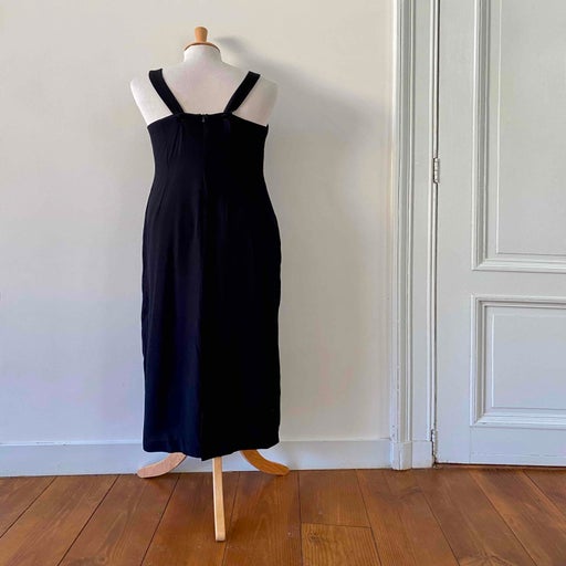 Robe longue en satin