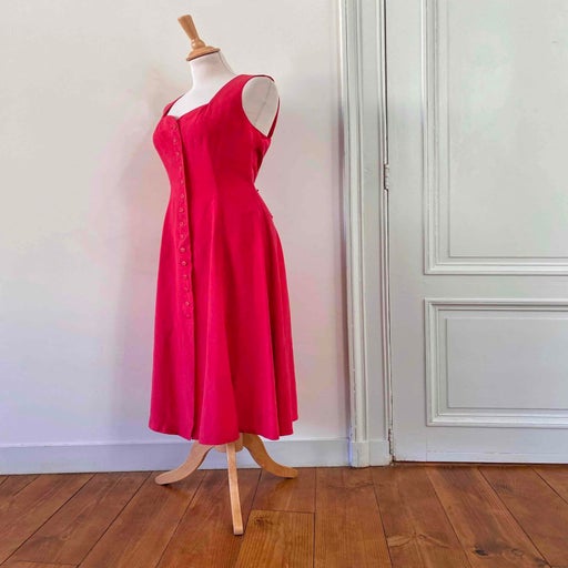 Robe longue en soie