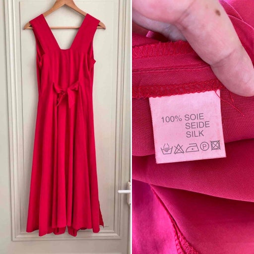 Robe longue en soie