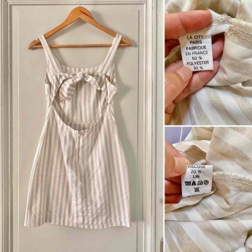 Robe dos nu en lin