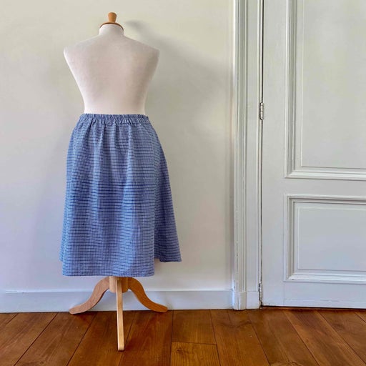 Jupe midi vichy pour femme Imparfaite