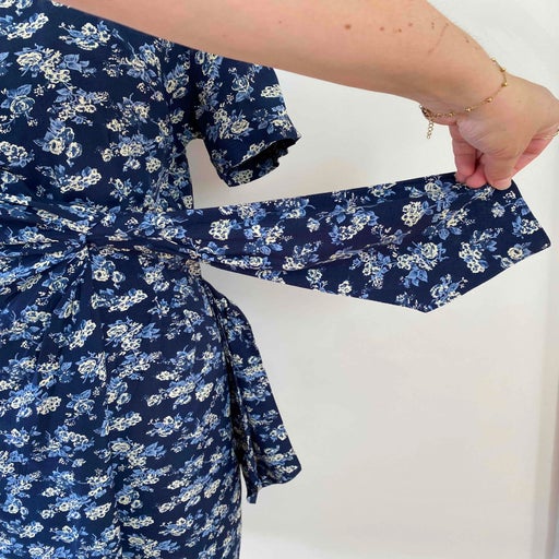 Robe portefeuille à fleurs