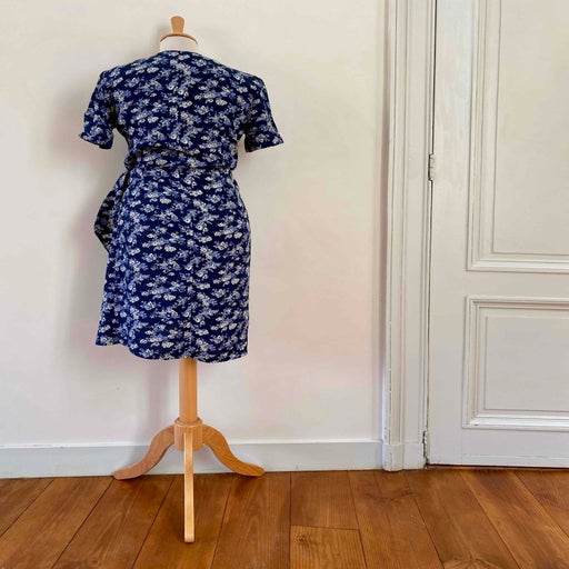 Robe portefeuille à fleurs