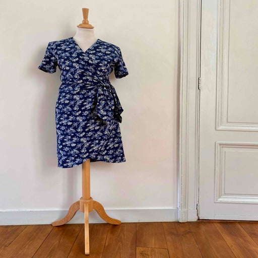 Robe portefeuille à fleurs