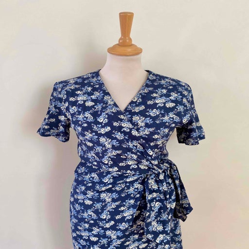 Robe portefeuille à fleurs