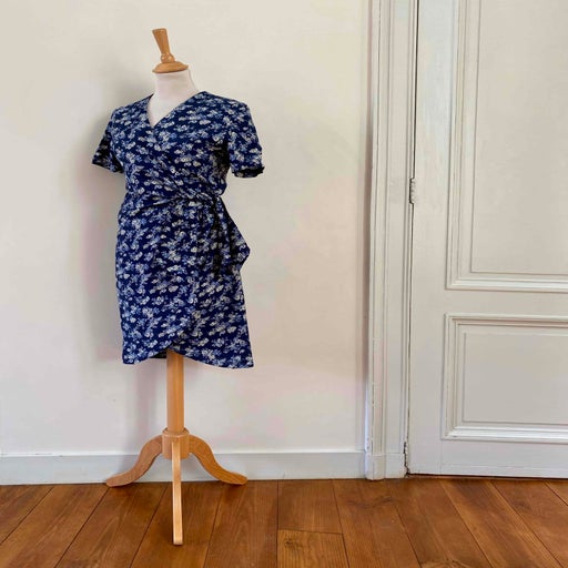 Robe portefeuille à fleurs