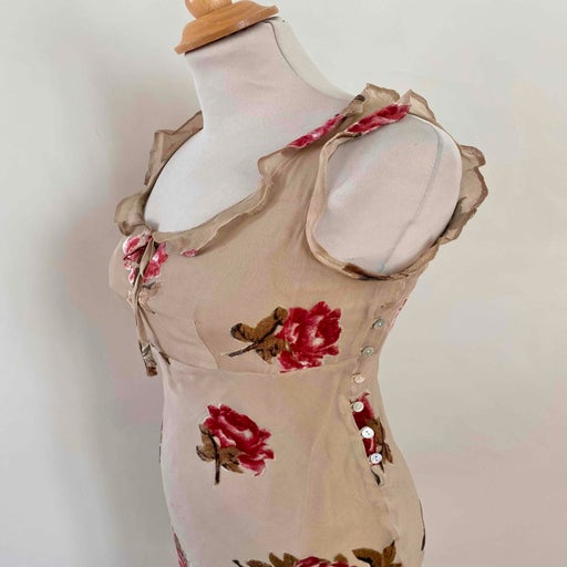 Robe en soie et velours