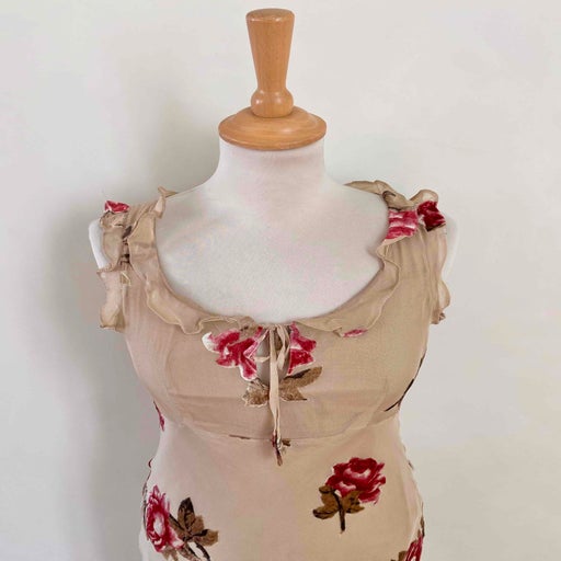 Robe en soie et velours