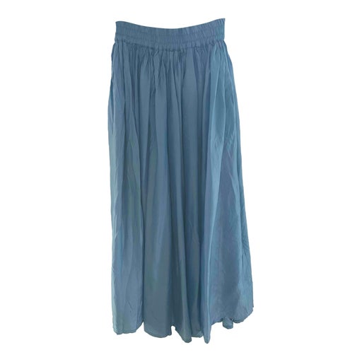 Silk midi skirt
