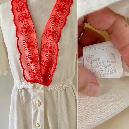 Robe brodée en coton