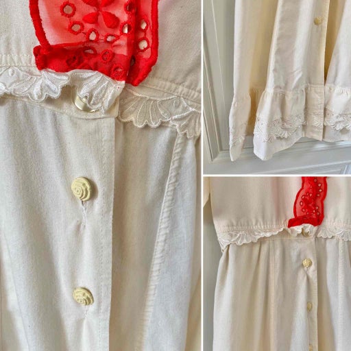 Robe brodée en coton
